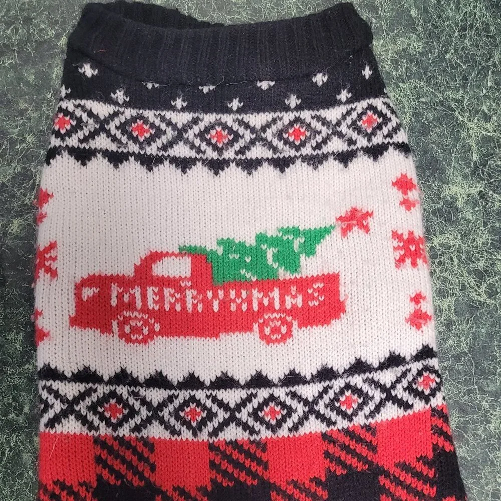 Christmas Truck Dog Sweater